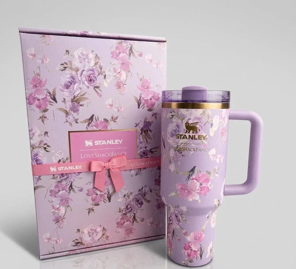 Stanley x LoveShackFancy Limited Edition Purple Floral Tumbler 40 oz